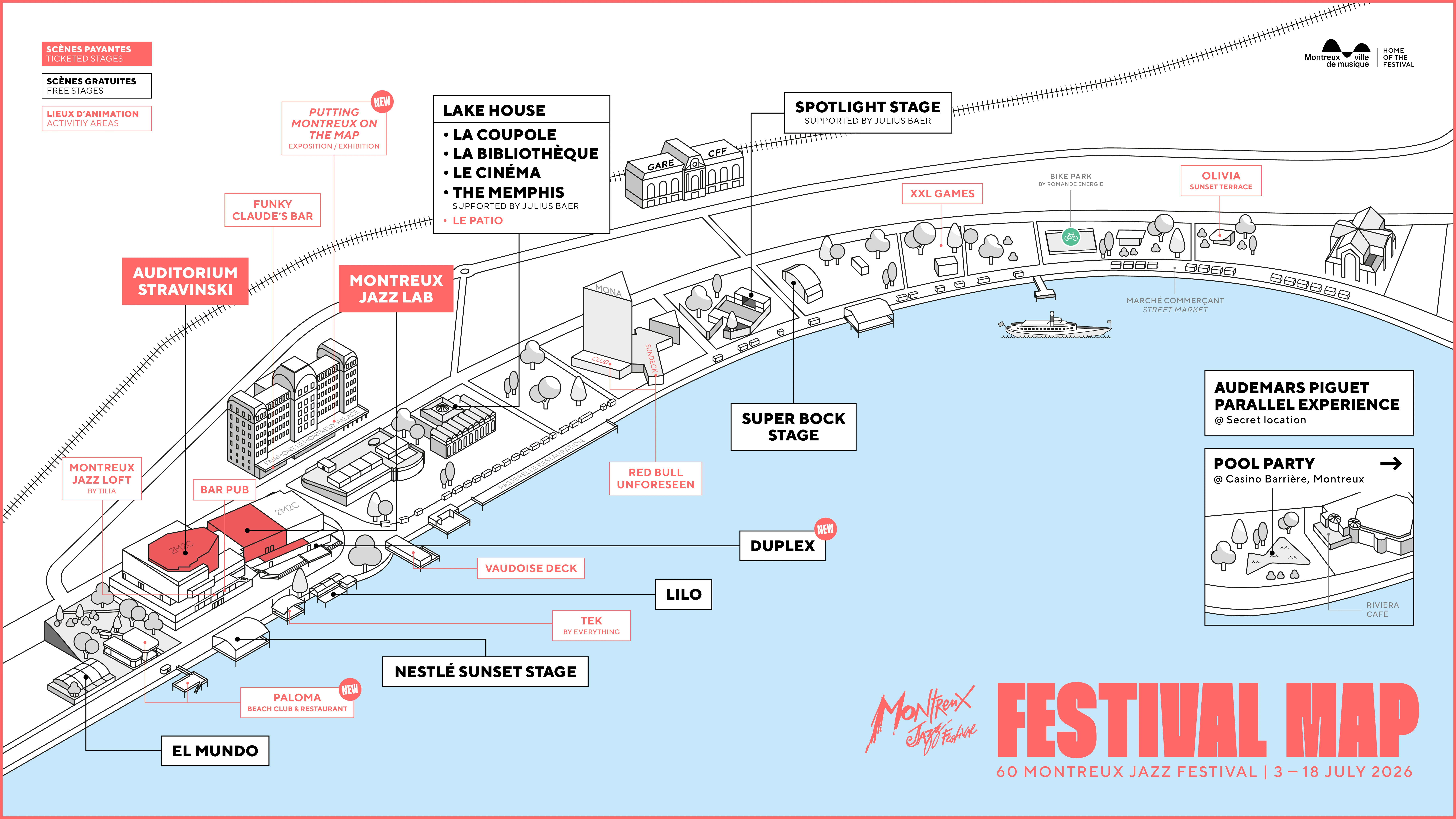 Montreux Jazz Festival 2026 map